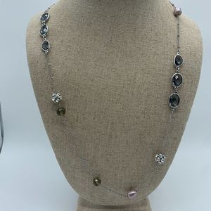 Stella & Dot Anabelle Multi-Way Necklace in Silver & Pave